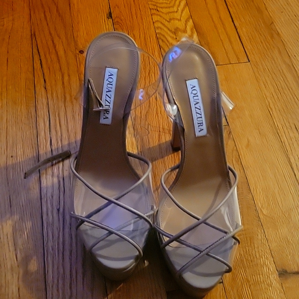 Aquazzure Firenze Lido plateau women shoes sz 8.5